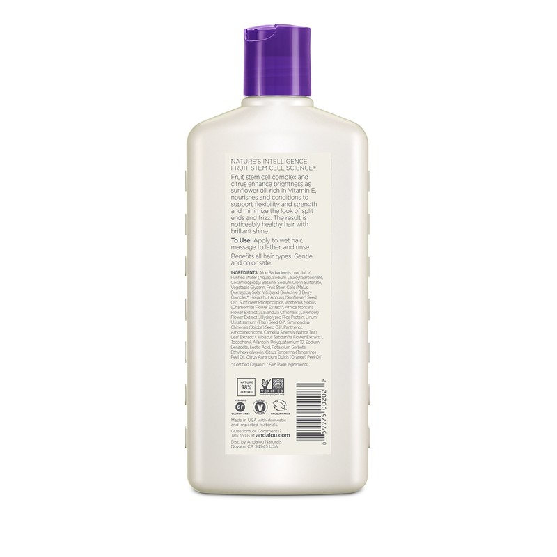 Andalou Naturals Lavender & Biotin Full Volume Shampoo,Purple,11.5 Fl Oz