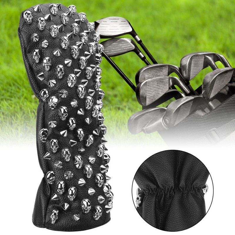 PU Waterproof Golf Putter Cover Club Protection Headcover Supplies Skull