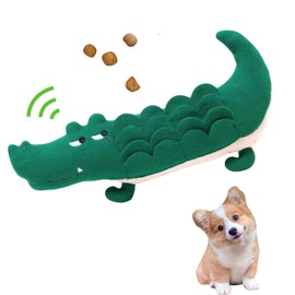 CECE PAW Dog Puzzle Toys, Alligator Treat Dispensing Dog Toys, Squeaky Crinkle Snuffle Toy for Boredom and Stimulating, Enrichment Dog Toy, Small, Medium and Large Dogs (Dog, Plush Alligator)