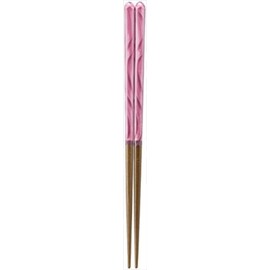 Nakano WS-1060 Coated Chopsticks, Dishwasher Safe, Marble Stone, 8.3 inches (21 cm), Pink