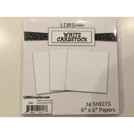 LDRS Creative - Pattern Play - WHITE CARDSTOCK - 6 x 6 Paper Pad #3089 New