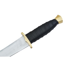 Egyptian khopesh- 26" Long kopesh Sword - Wood Handle with Brass Guard and Pommel - Historical Sword - Machete - Temperedm- Sharpen Ready to use Full Tang, Historical, Leather Sheath, Beautiful Gift