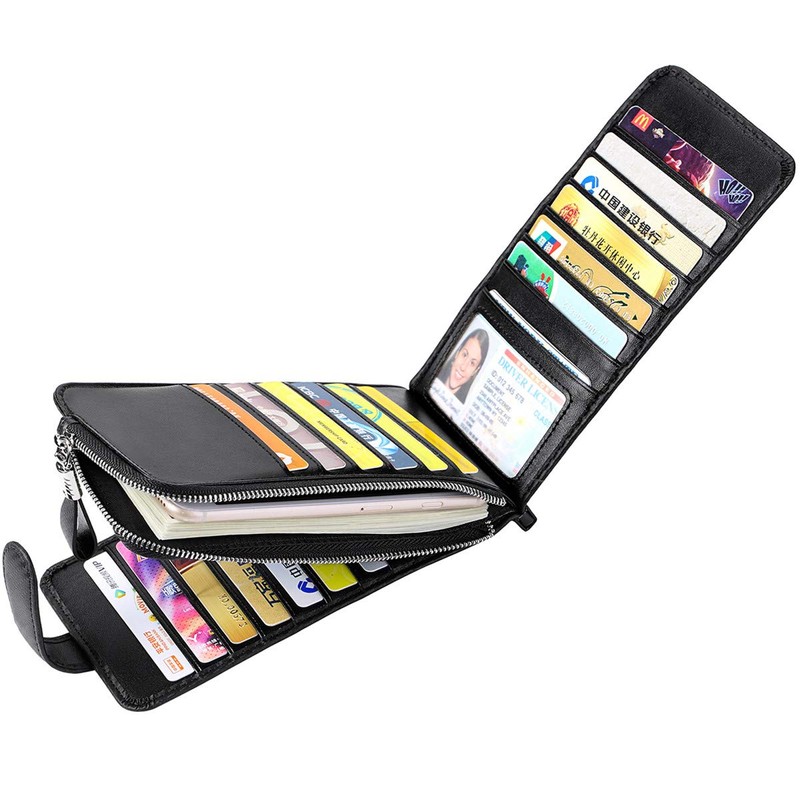 JEEBURYEE Card Case, Men's, Women's, Long Wallet, Thin, Magnetic Prevention,