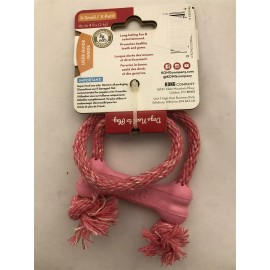 KONG Puppy Goodie Bone With Rope Dog Toy XSmall up to 4lb (2kg) Dogs - Red/Blue - Red