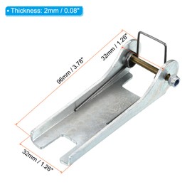 PATIKIL 3.8 Inch Hook Safety Latch Kit, 2 Pack Metal Towing Receiver Hitch Replacement for Clevis Hook Trailer, Silver