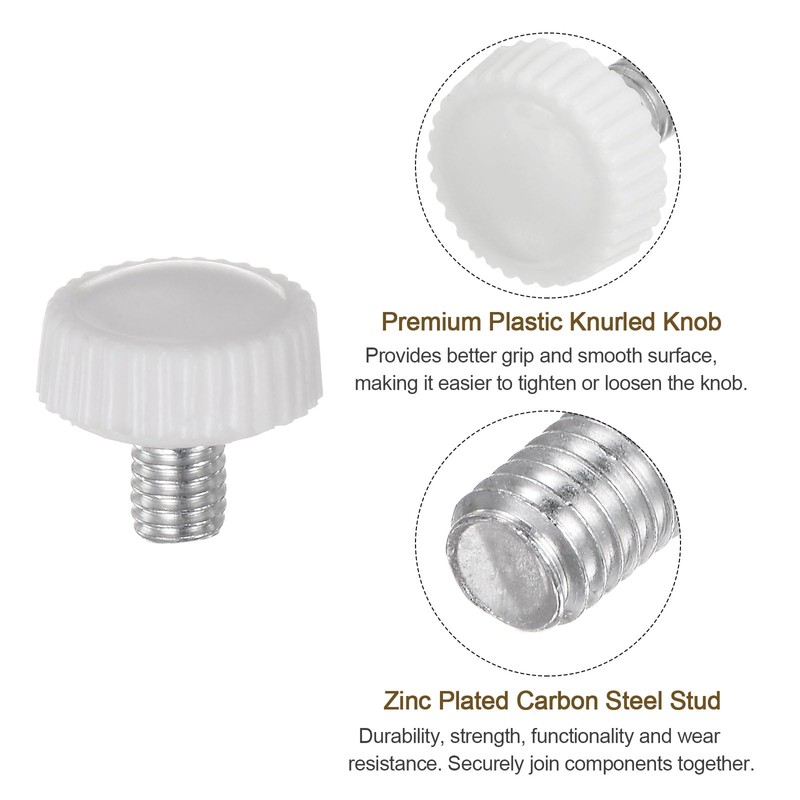 QUARKZMAN M5 x 8 mm Male Thread Knurled Knobs Thumb