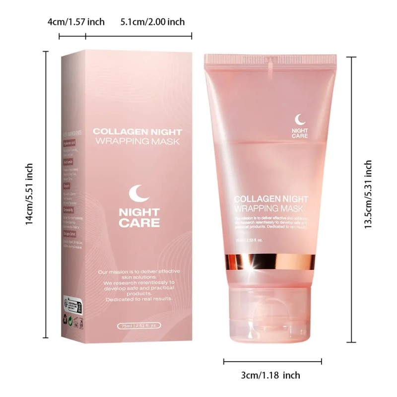 Mascarillas Faciales Gel Colágeno Para Nocturna Hidratante