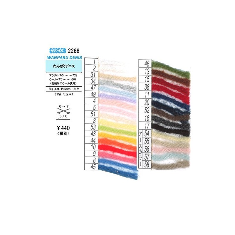 Hamanaka 2266 Nampaku Dennis #5 Wool for Kids