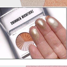 KARLOR Highlighter Makeup, 8 Farbtöne Glow Gesicht Highlighter Puder Blush Contour Gesicht Highlighter Palette Blush Schimmer metallisch Perlmutt Rouge Kontur Rosa braun golden silber Illuminator