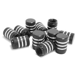CGEAMDY 12PCS Car Tire Valve Stem Caps, Aluminum Alloy Auto Wheel Air Pressure Protection Screw Shape Caps, Metal Corrosion Resistant Dust Proof, Universal Fit for Vehicle Truck Motorcycle (Black)