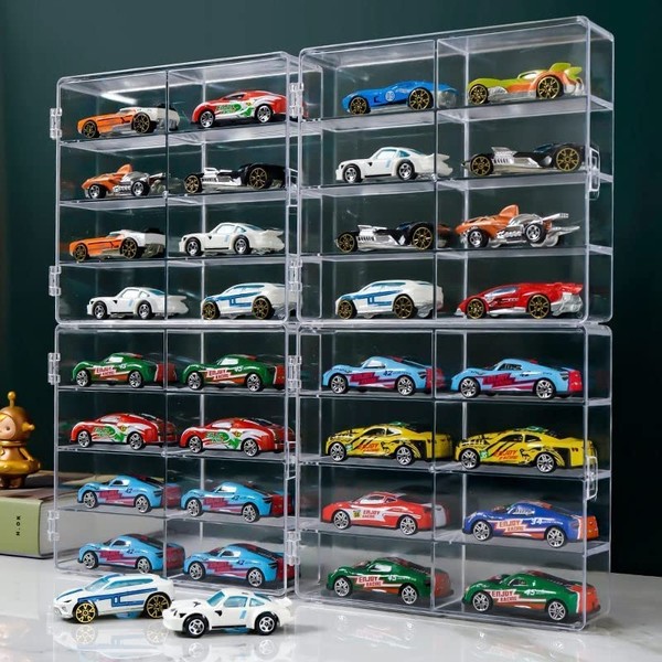 Hot 1/64 Scale Matchbox Toy Car Display Box 4 Piece