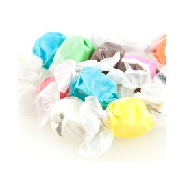 Sarah's Candy Factory Salt 16 Oz Water Taffy Assorted Taffy-Chocolate, Huckleberry, Peppermint, Banana, Vanilla, and more! Kosher and Gluten Free in Resealable Bag, 1 Lb