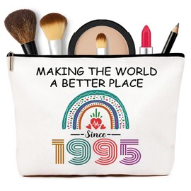 30th Birthday Gifts for Women, 30th Birthday Decorations Makeup Bags for Her, 30th 1995 Year Old Cosmetic Bags for Mum, Wife, Sister, Bestie, Best Friend, Travel Toiletry Bag