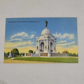 L.E. Smith Pennsylvania State Monument Gettysburg Pennsylvania Vintage Linen Postcard