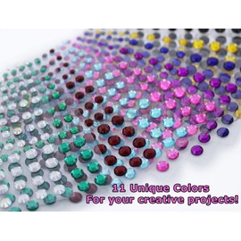 Red Ruby Clear Self Adhesive Acrylic Rhinestones 3 Sizes 4mm 6mm 8mm Plastic Face Gems Stick On Body Jewels Hair Crystals for DIY Cards and Invitations Crafts Bling Sticker - 5 Sheets - 480PCS