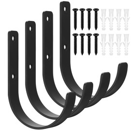 4 Pcs Heavy Duty Garage Storage Hooks, Garage Hooks Heavy Duty Tool Hooks for Shed Hooks, Utility Hooks for Garage Wall Hooks for Hanging, Wall Mounted J Hooks for Garage Garden Tool Holder Hooks