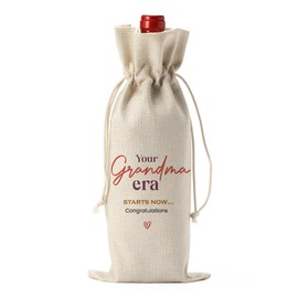 FBCCZEY Funny Grandma Baby Announcement Wine Bag, Pregnancy Baby Announcement Gifts for Grandma Wine Bags, Grandma to Be Gifts, New Grandma Gifts, Your Grandma Era Starts Now Wine Bottle Bag