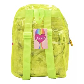 Lluvia Mochila Fruit Piña Transparente Amarilla Con Luz Primaria Lluvia Color Amarillo Diseño De La Tela Liso