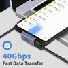 Duttek USB C Extension Adapter 100W, Right Angle USB C