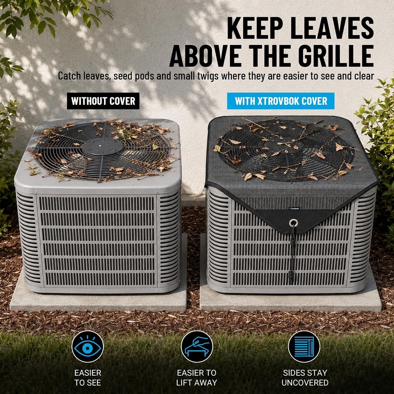 Air Conditioner Cover for Outside Unit, Open Mesh Top, 36