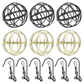 Tiardey 6 Pcs Fat Ball Holder, Metal Bird Feeder with S-Hooks, Hanging Bird Feeder for Hanging for Gardens, Patios, Balconies and Other Places