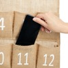 Juvale Cell Phone Storage for Classroom 30-Row Burlap Pocket Chart
