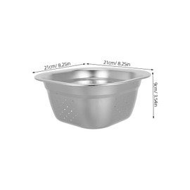 Ciieeo Multifunctional Stainless Steel Colander Basin Rice Washing Bowl for Draining Fruits and Vegetables Kitchen Gadget for Easy Food Preparation