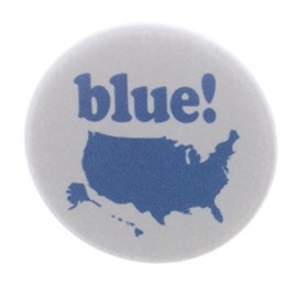 Quantity 10 BLUE! Democratic Victory USA Map 1.25" Pinback Buttons Pins Democrat