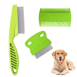 Läusekamm, 3 Stück Flohkamm, Läuse Kamm, Metall Zähne Läusekamm, Plastik Doppelseitig Nissenkamm