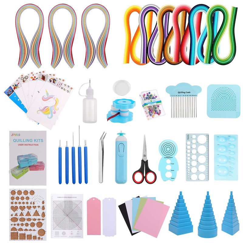 JoyPlus Quilling Kits for Beginners with Manual, 24 Tools &