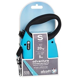 Alcott RLSH AA SM BL 16' Retractable Leash Up to 45 lb, Small, Blue