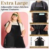 Shyyween 2 Pcs Plus Size Chef Aprons Extra Large Adjustable