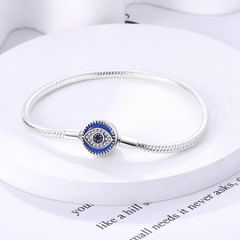 Hapour 925 Sterling Silver Charms Bracelet for Women Butterfly Friend Heart Moon and Star Snake Chain Charm Bracelet with 5A Cubic Zirconia