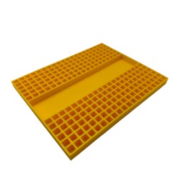 Generic Impact bit holder insert for DEWALT Medium ToughCase (1 compartment + 240 bit) (Yellow)