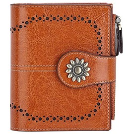 Cartera Mujer de Piel, Billetera con Bloqueo RFID de Gran Capacidad | Monedero Mujer Embrague Bolsillo con Cremallera, Dama Minimalista, Tarjetero Moda, Regalos para Chicas y Mujeres