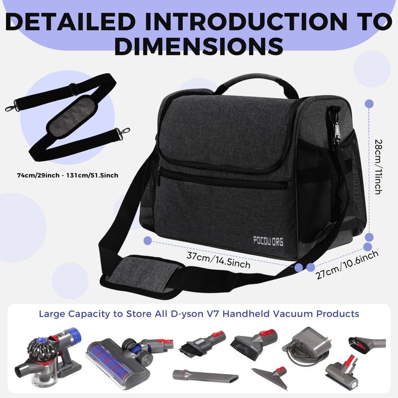 Car+Boat Vacuum Storage Bag Compatible with Dyson V7 - V15