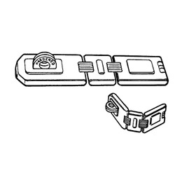 QCAA Extra Heavy Duty Concealed Safety Hasp, Flexible Link, with Hardened Staple, 6-1/4" Single Flexible, Black Coated, 1 Pack