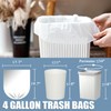 Beneval 4 Gallon Small Trash Bags, 250 Count, Unscented, Transparent,