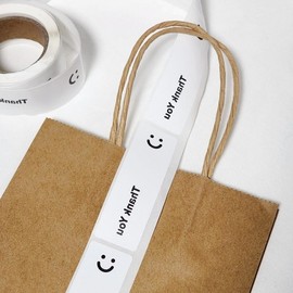 Gift packaging box packaging stickers thank you stickers white 120 square stickers 1st birthday party stickers 10ea