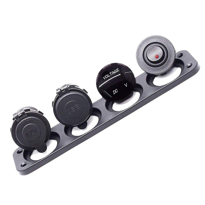 MASO 4 Hole Toggle Switch Panel with Dual USB Socket