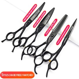 Tijeras profesionales de peluquería de 5.5/6/6.5 pulgadas, tijeras de peluquería japonesas de acero inoxidable (6 pulgadas, 4 unidades-B)