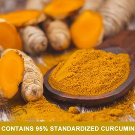 Turmeric Curcumin 1,000mg l 95% Curcuminoids with Black Pepper & MCT Oil for Ultimate Absorption, No Filler, No GMO - 120 Vegetarian Capsules