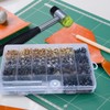 RUNYU® Leather Rivets 360 Set: 4 Colours Hollow Rivets 3