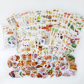 150PCS Vintage Scrapbook Supplies Pack for Junk Journal Bullet Journals Decoupage Paper Scrapbook Planner Sticker Aesthetic Cottagecore Collage Craft Album (Baking)