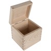Small Square Cube Wooden Box with Lid | 11 x