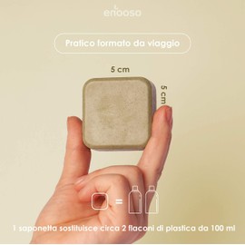 Solid Conditioner Made of Organic Coconut 55 g - Enooso - 100% Artisan Organic Vegan - Made in Italy
