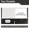 8 Packs Black Two Pocket File Folders,File Folder Letter Size,8.5x11Inches