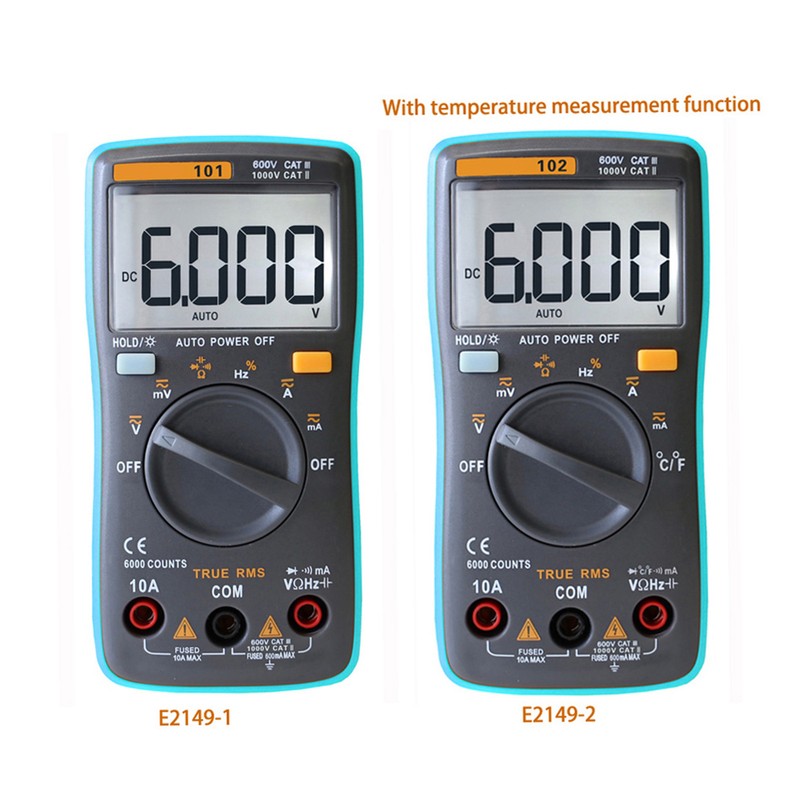 RICHMETERS RM102 True RMS Multifunctional LCD Digital Multimeter DMM DC