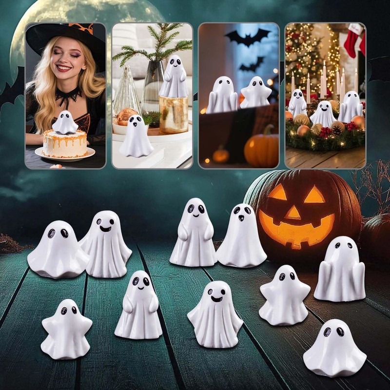 SHIFANQI Halloween Ghost Figurine - Spooky Resin Ghost Statue, Funny