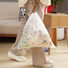 Small Trash Bags, 4 Gallon HDPE Trash Bags Small Size 180 Count, Printed with a Cute and Beautiful Pattern Garbage Bags, Suitable for Office, Bathroom, Bedroom and Kitchen Household Garbage Can Liner
